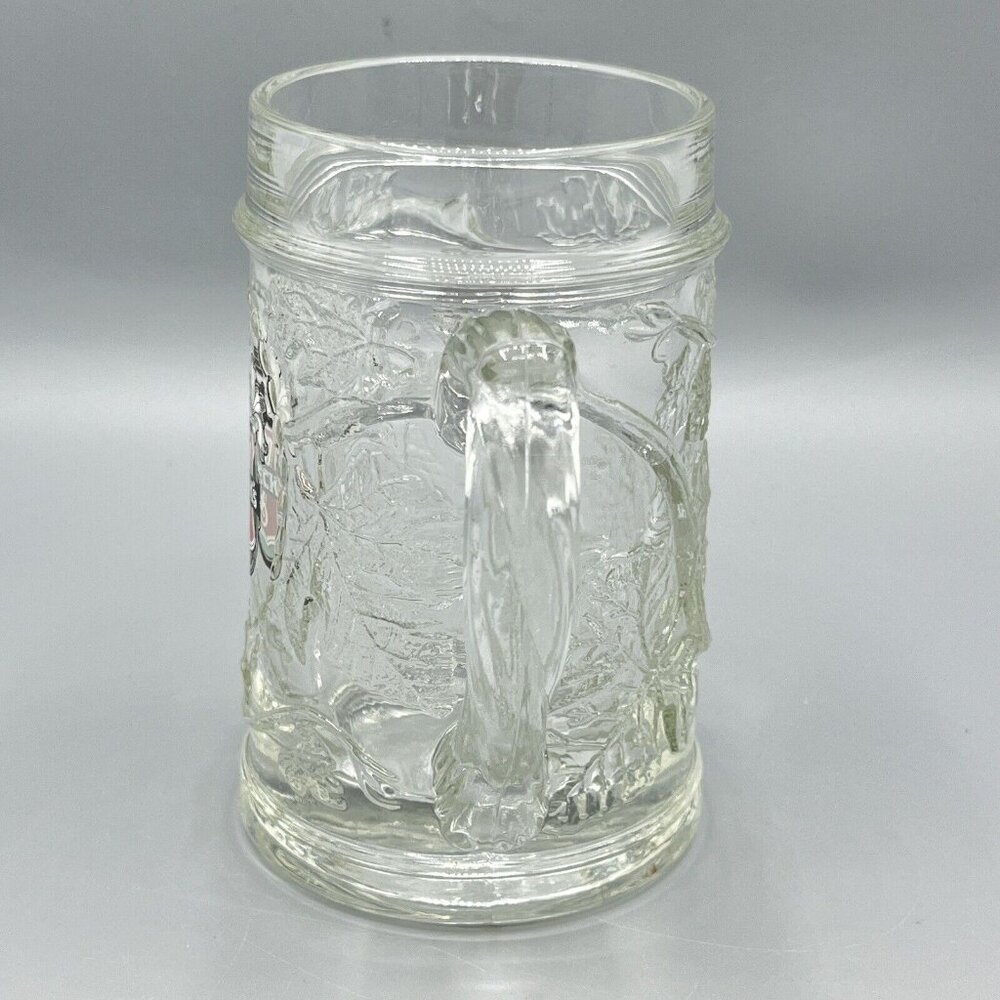 Beck's Beer Logo Handled Textured Glass Heavy 10oz Beer Mug Germany - Picture 2 of 5